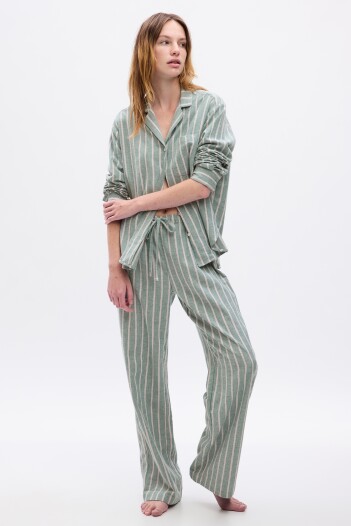 Pijama Conjunto Flannel Mujer Junebug Stripes