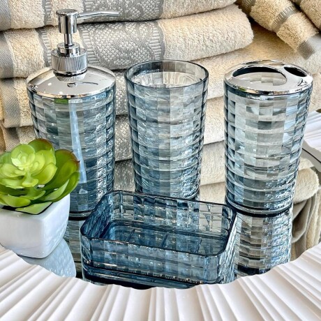 Set de Accesorios de Baño 4 Piezas Acrilico Set de Accesorios de Baño 4 Piezas Acrilico