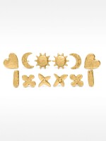 Set De Pendientes Dorados dorado