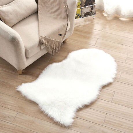 Alfombra Eco Piel Pelo Blanco Largo 90cm x 60cm Alfombra Eco Piel Pelo Blanco Largo 90cm x 60cm