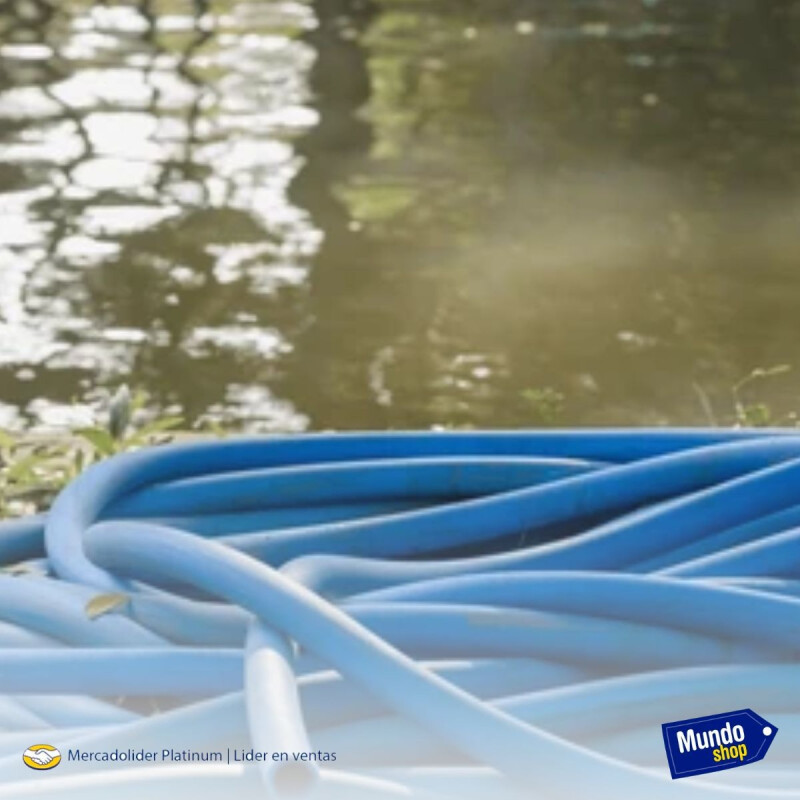 Manguera De Jardin Para Riego 20 Metros C/acoples Y Soporte Azul