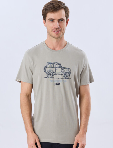 REMERA ESTAMPADA DE ALGODÓN Khaki