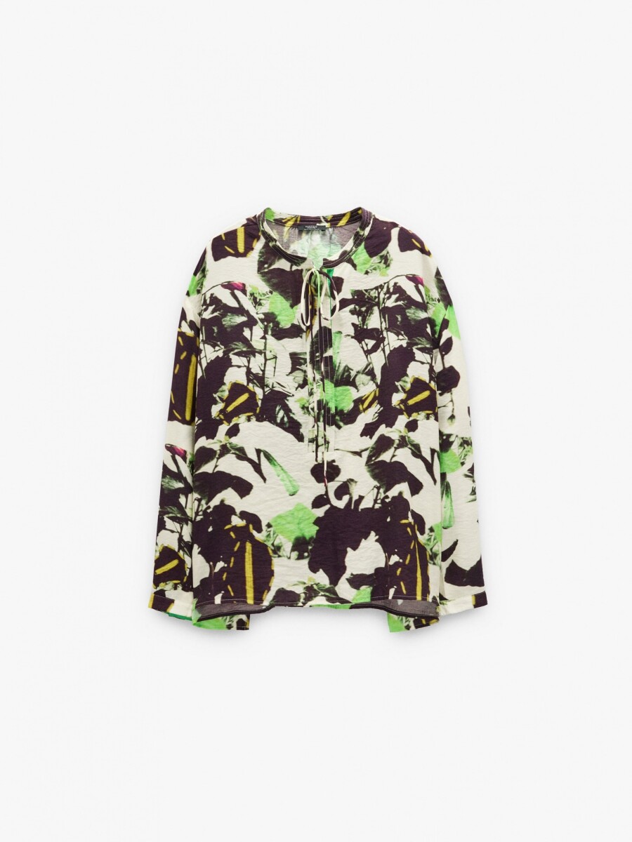 Blusa Fluida Estampada multicolor