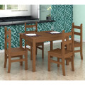JUEGO DE COMEDOR MESA + 4 SILLAS COLOR NATURAL MODELO LUCIA Juego De Comedor Mesa + 4 Sillas Color Natural Modelo Lucia