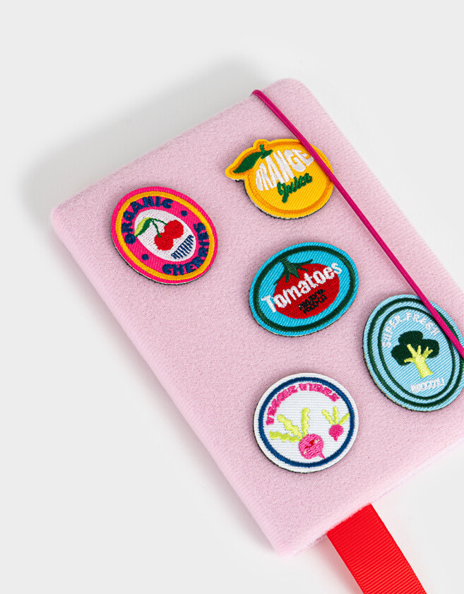 Anotadores Cuadernos y Memos Cuaderno A5 Con Parches - Fucsia Claro