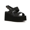 Sandalias Mujer Darkness Plataforma Con Dos Tiras Negro