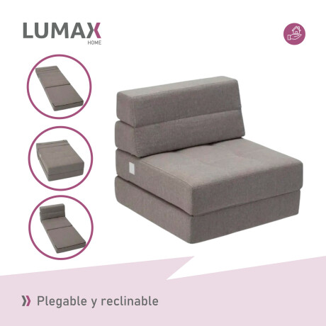 Sillón cama individual Lumax Oster en caja compactado Gris