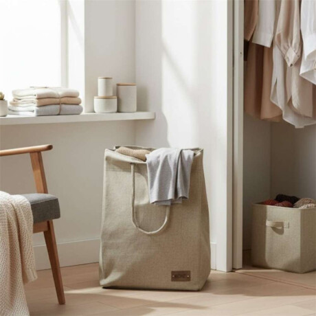 Bolsa P/Ropa C/Asas 35X30Xh50Cm Tela Beige