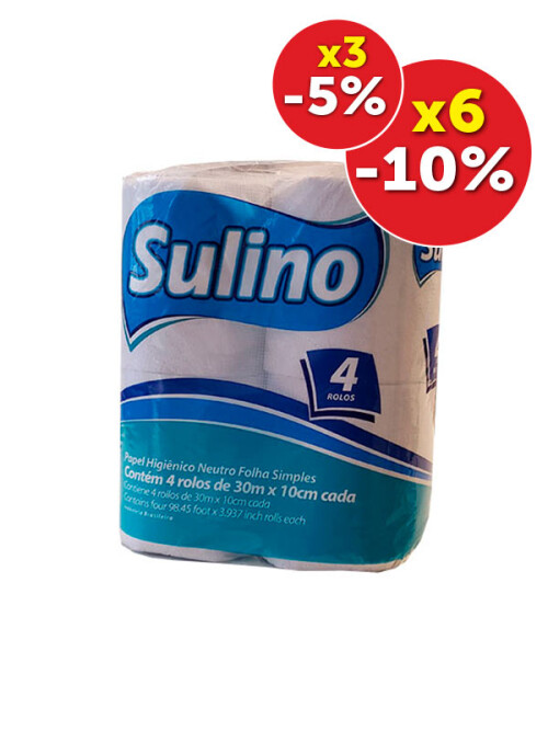 Funda papel higiénico Sulino 4x30mts (16paq) Funda papel higiénico Sulino 4x30mts (16paq)