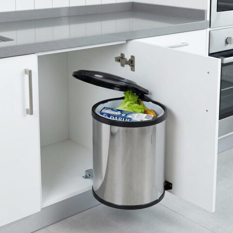 Tacho cesto de basura 14L para bajo mesada extraíble Tacho cesto de basura 14L para bajo mesada extraíble