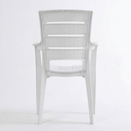 Silla Jardín Rattan Apilable UV 150kg Exterior Turca Blanco