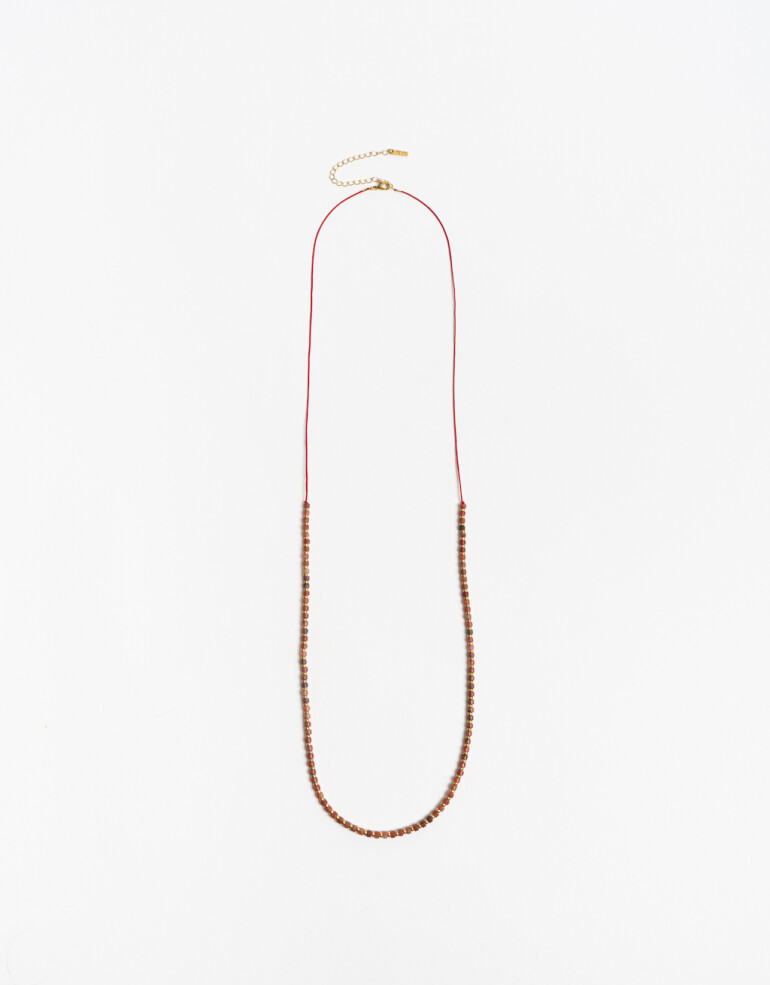 Collares Largos Color Collar Largo Con Mix - Rosa Claro