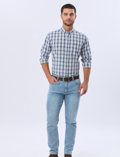 PANTALÓN DE JEAN SKINNY Celeste