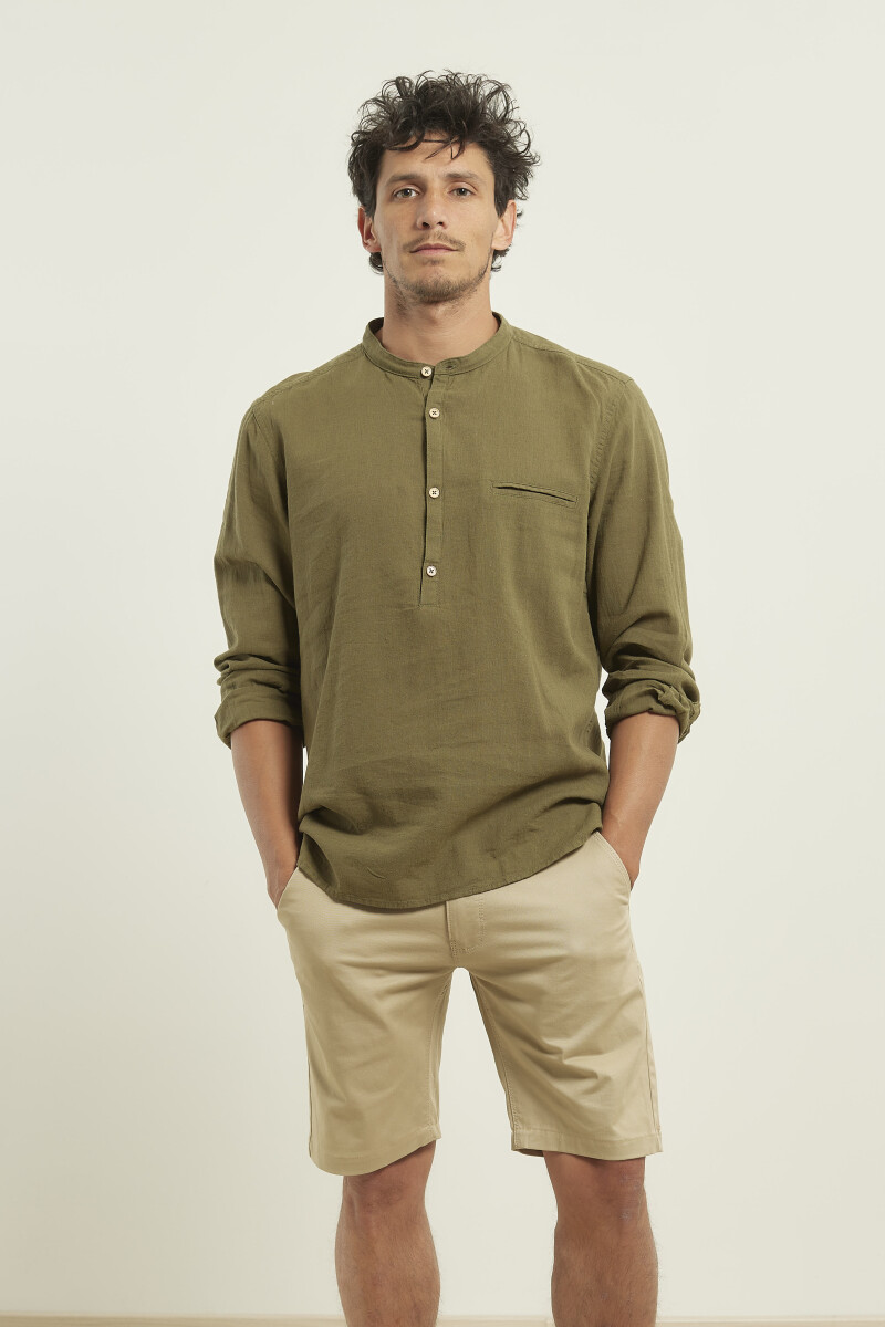 CAMISA HARRINGTON LABEL DE LINO - Verde 