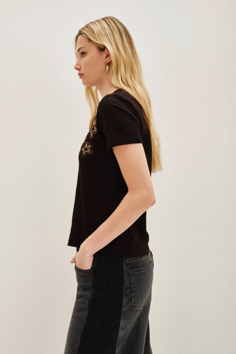 Remera Galaxy Stars Negro
