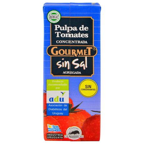 PULPA SALSA TOMATE GOURMET S/SAL T 1030G PULPA SALSA TOMATE GOURMET S/SAL T 1030G