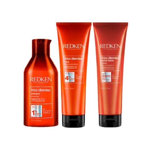 Redken Frizz Dismiss Shampoo 300 ml + Máscara 250 ml + Crema 250 ml Redken Frizz Dismiss Shampoo 300 ml + Máscara 250 ml + Crema 250 ml