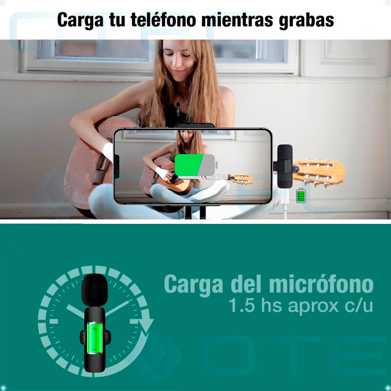 Micrófono De Solapa Inalámbrico Doble Para Android Micrófono De Solapa Inalámbrico Doble Para Android