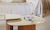 Mesa de centro Organic small - Linea Manhattan Natural / Blanco