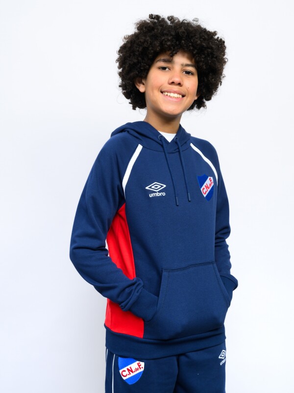 HOODIE DOLMAN Nacional Junior Azul Marino, Rojo