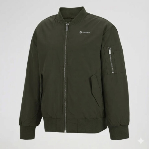 BOMBER WIDE NG OLIVA OSCURO
