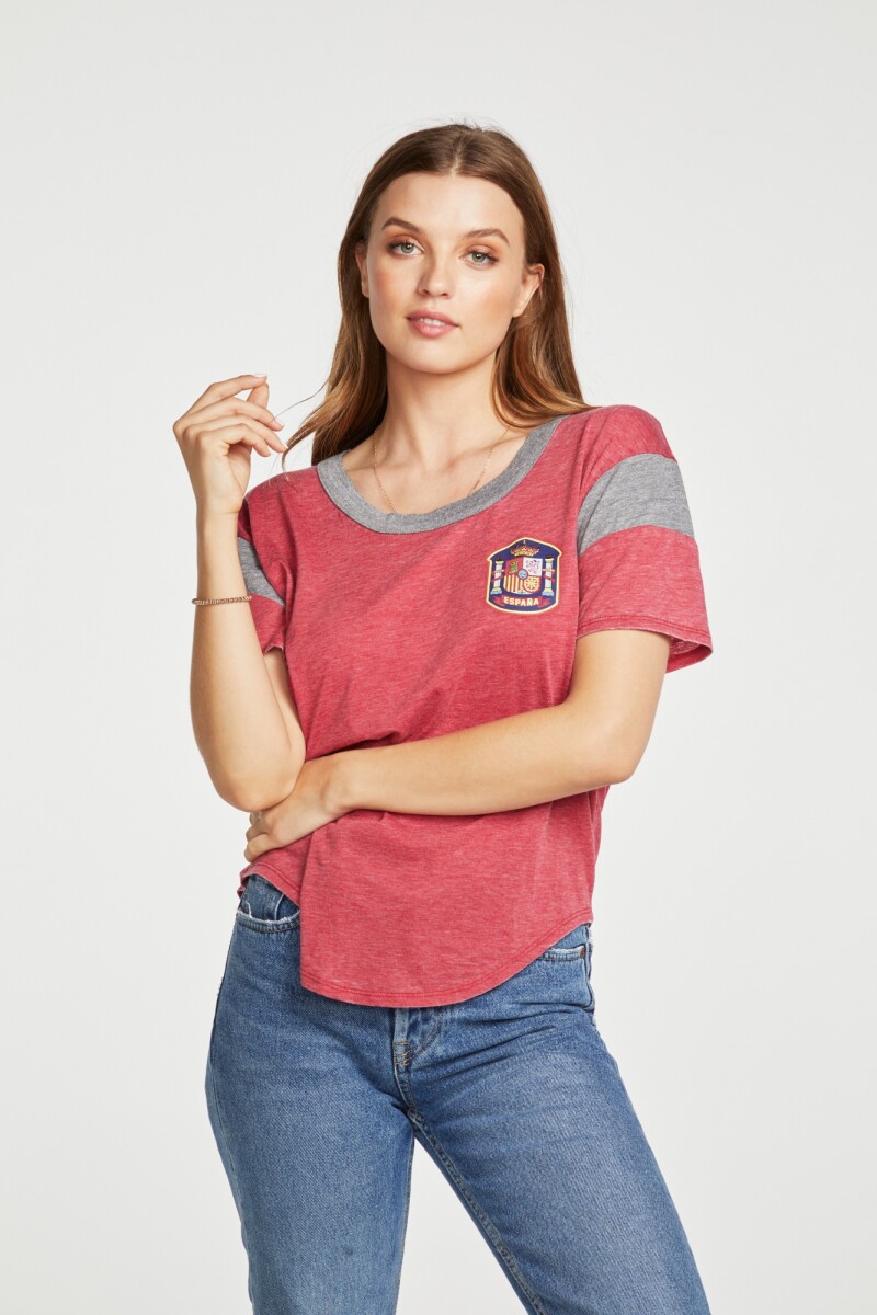 REMERA RECYCLED BLOCKED Rojo