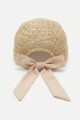 Cap rafia beige