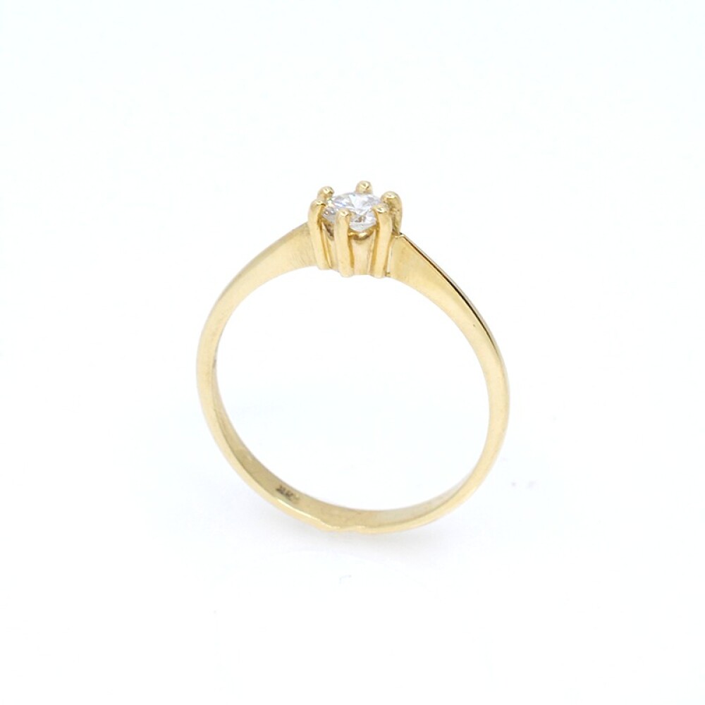 Anillo solitario en oro 18k engarce 6 puntas Anillo solitario en oro 18k engarce 6 puntas