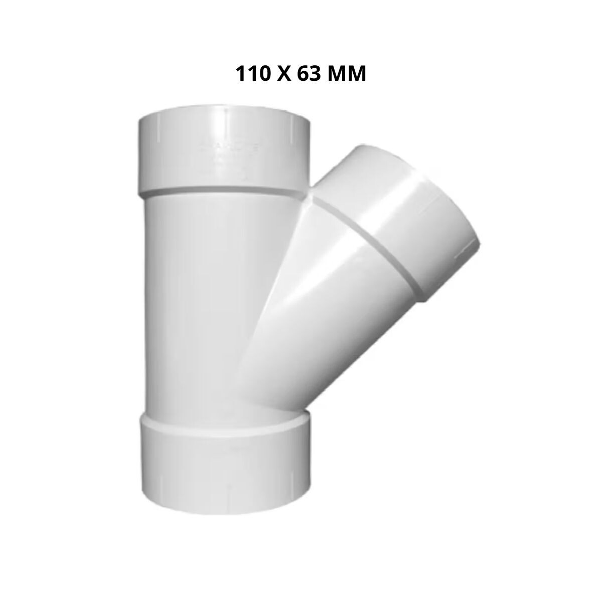 RAMAL Y PVC 110 X 63MM HH Ramal Y Pvc 110 X 63mm Hh