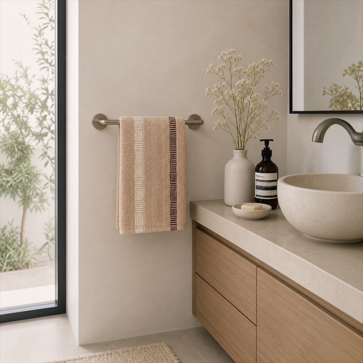 Toalla de Mano de Algodón 48x80cm Moreto - Beige 