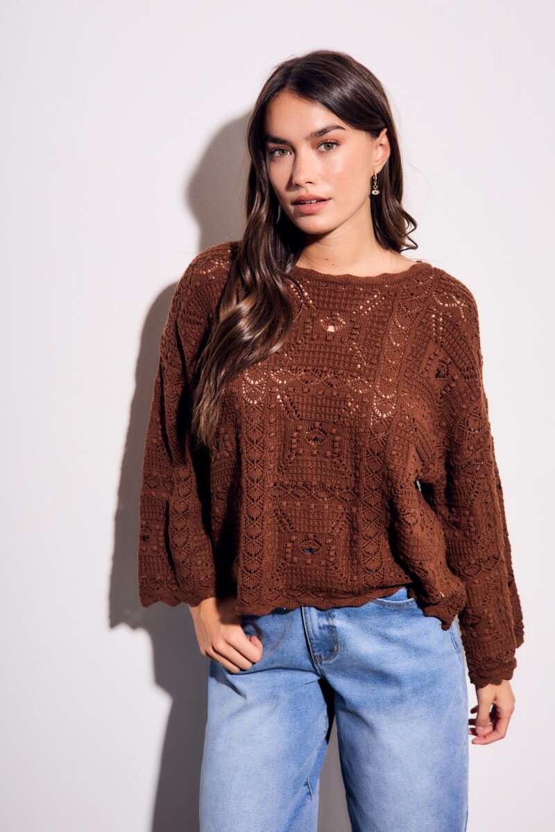 Sweater Textura - Chocolate 