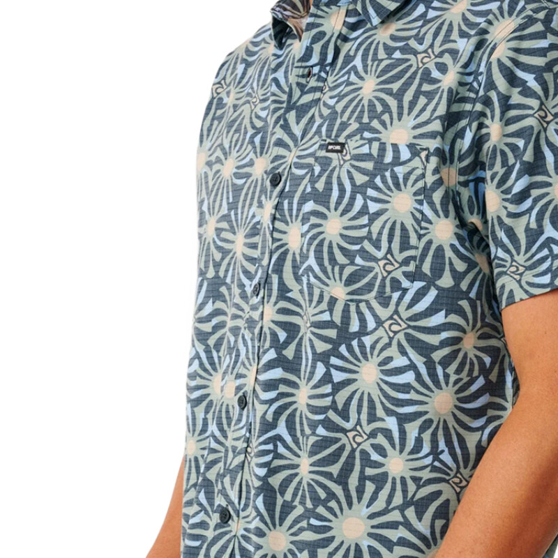 Camisa Rip Curl Vaporcool Sessions Aerotech - Azul Camisa Rip Curl Vaporcool Sessions Aerotech - Azul