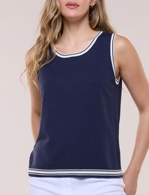 Musculosa Tejida AZUL