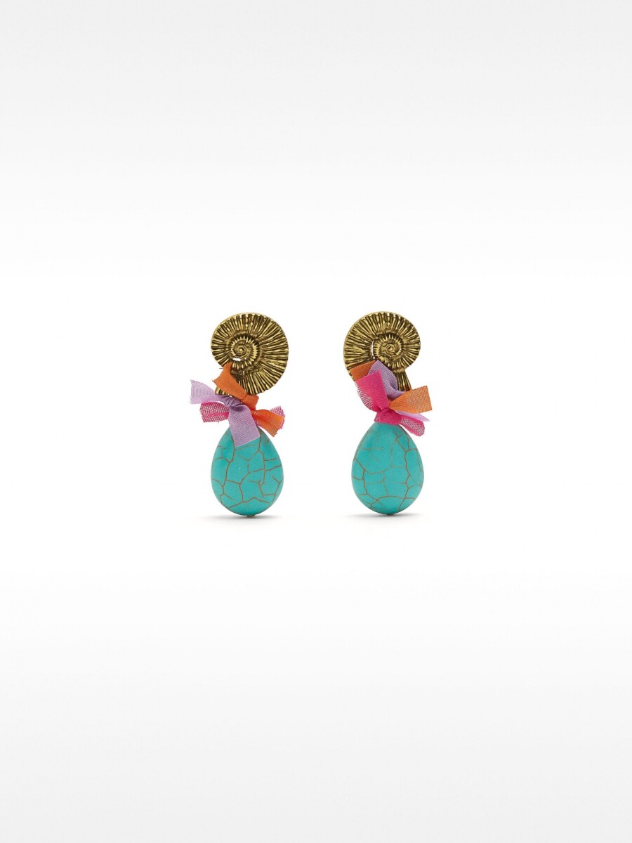 Pendientes Multicolor Con Piedras multicolor