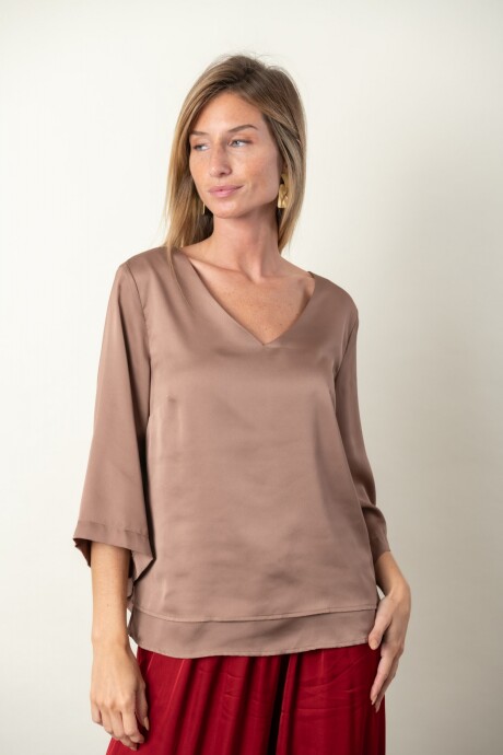 BLUSA IDOCRASA Tostado