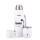 Kit Termo 1LT Con Base De Silicona + Mate De Acero Con Tapa Blanco
