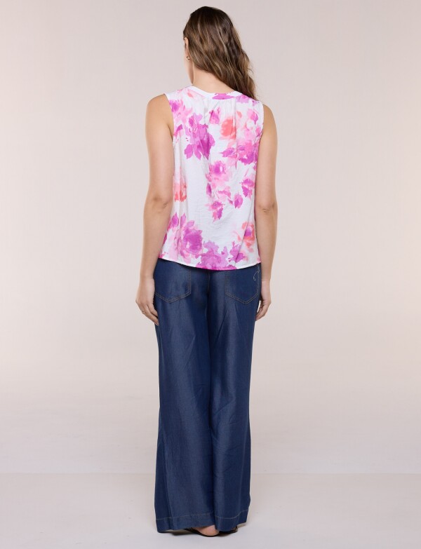 Blusa S/m Flores ROSA/MULTI