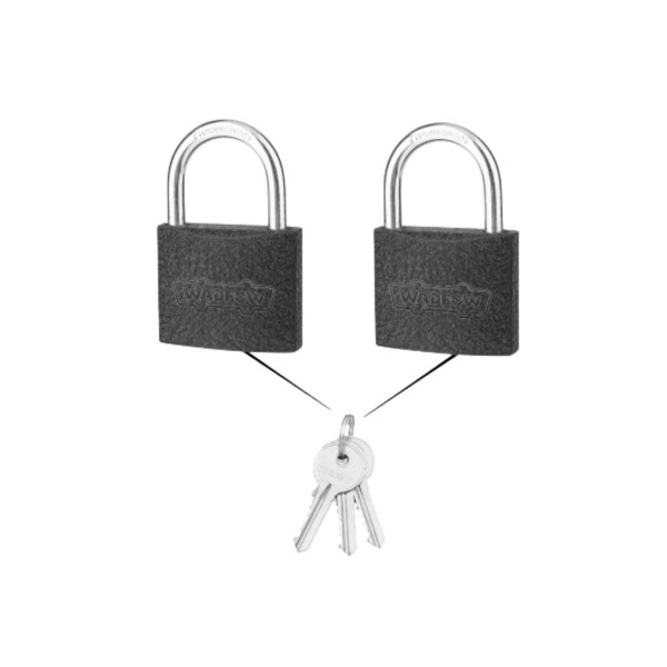 SET X 2 CANDADO HIERRO 38MM MISMA LLAVE WADFOW Set X 2 Candado Hierro 38mm Misma Llave Wadfow