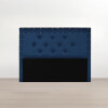 JUEGO DE DORMITORIO SOMMIER MESA DE LUZ RESPALDO ALMOHADA AZUL Juego De Dormitorio Sommier Mesa De Luz Respaldo Almohada Azul