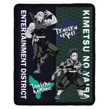 Manta Demon Slayer Blanket - Tanjiro & Tengen Manta Demon Slayer Blanket - Tanjiro & Tengen