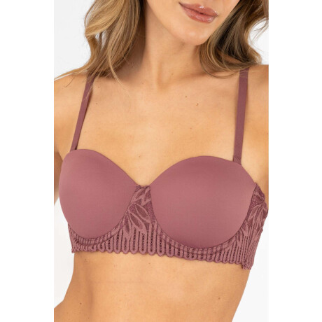 Soutien strapless preformado b&c granate Rosa antique