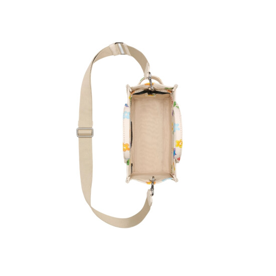 MARC JACOBS - THE WILD DAISY CANVAS SMALL TOTE BAG Blanco