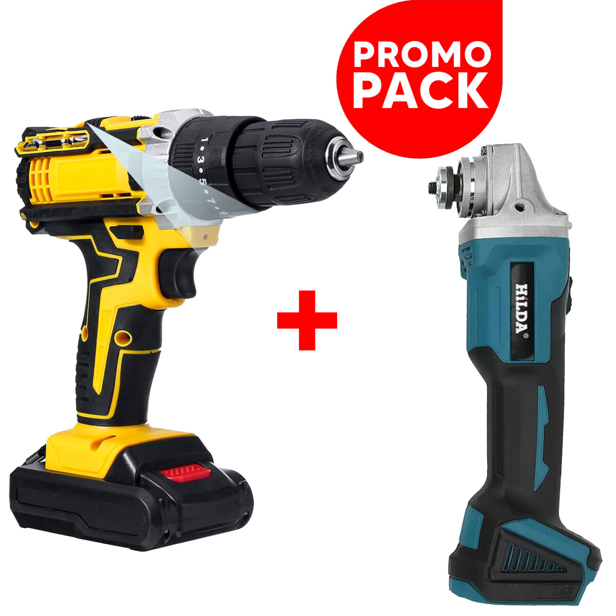 Amoladora Angulár Batería + Taladro Inalámbrico - PK AMOLADORA ANGULAR + TALADRO INALAMBRI 