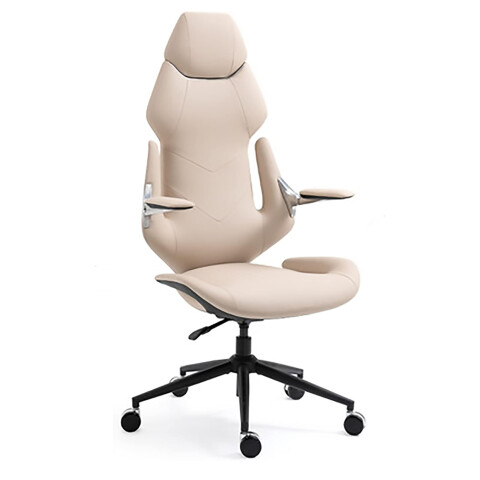 Silla De Oficina Reclinable Con Apoya Brazos (crema) SILLA GAMER PL CREMA