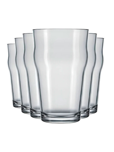VASO CERVECERO PINTA PACK X 12 TRANSPARENTE