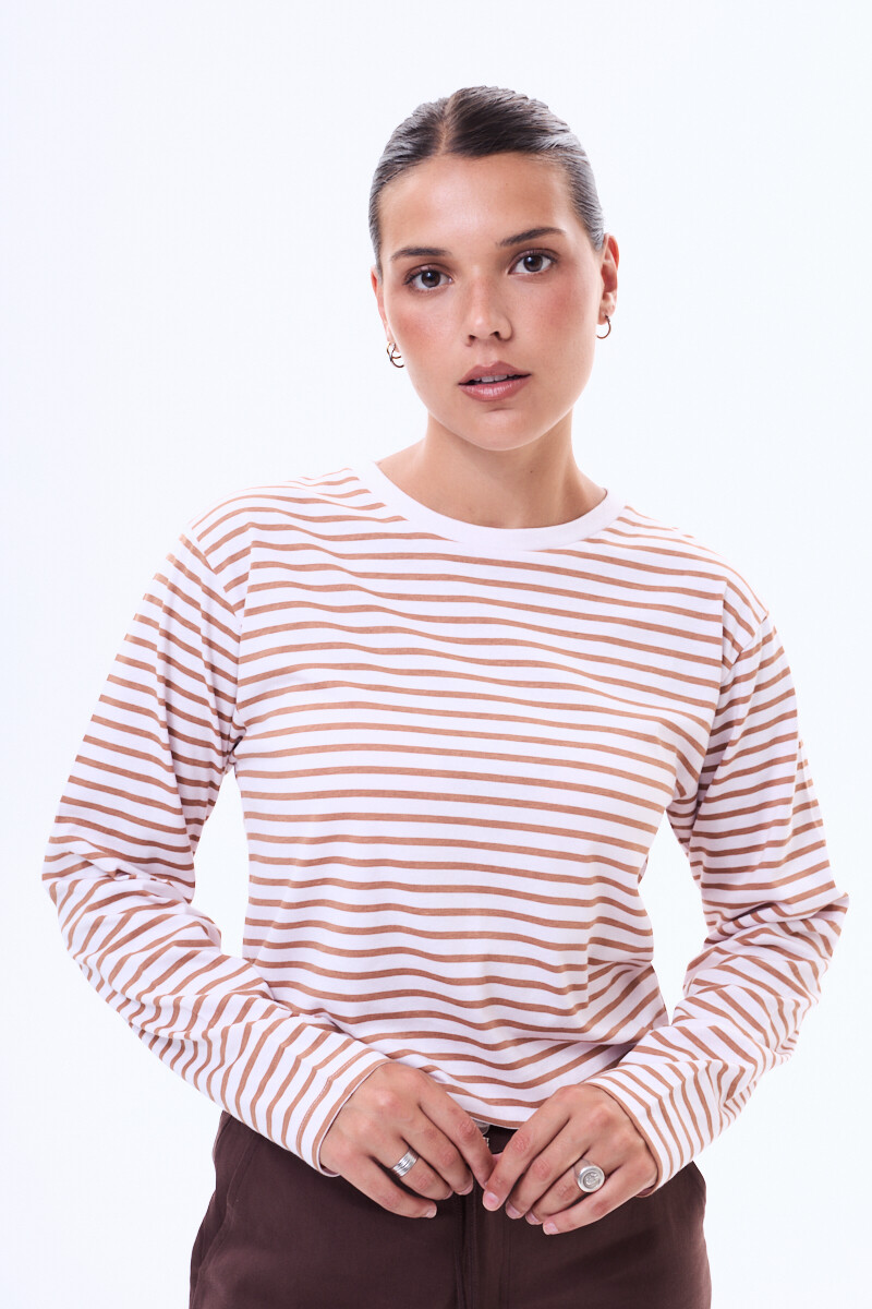 Remera manga larga Isis Beige