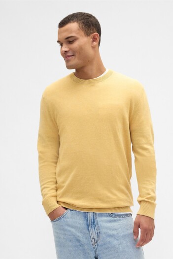 Buzo Algodón Cuello Redondo Hombre French Almond