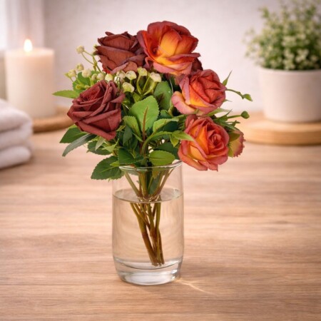 RAMO DE ROSAS DECORATIVO COLORES SURTIDOS RAMO DE ROSAS DECORATIVO COLORES SURTIDOS