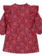 Vestido Estampado De Flores Con Volantes Piedra