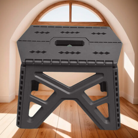 Banqueta Plegable Compacta Resistente Práctica Gris
